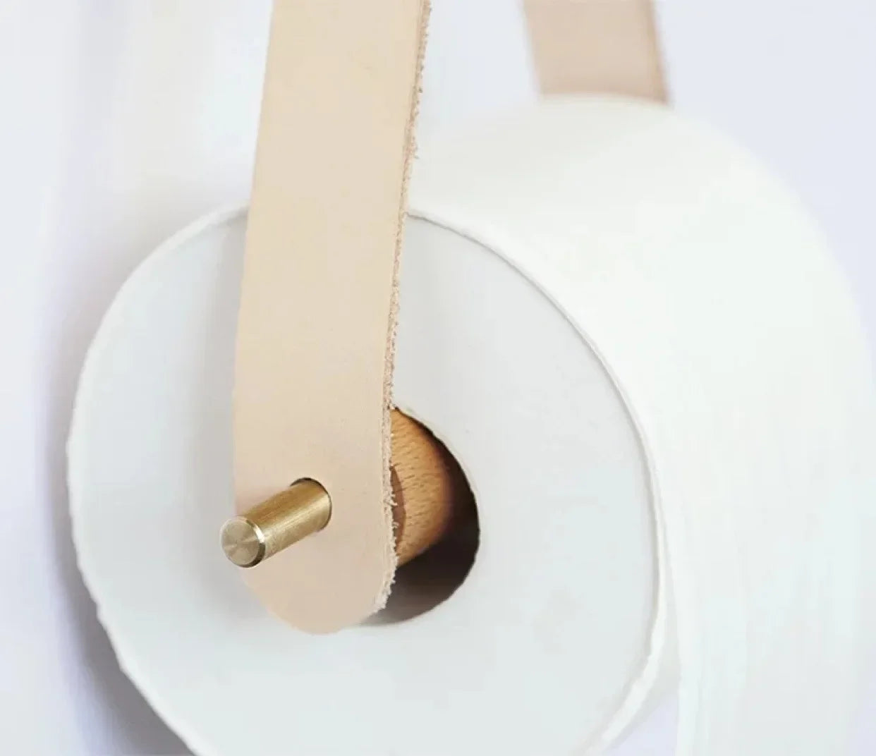 Kitchen Vertical Tissue Holder Tilet Wooden Wall Paper Roll Holder Creative Nordic Bathroom Perforated Tissue Holder