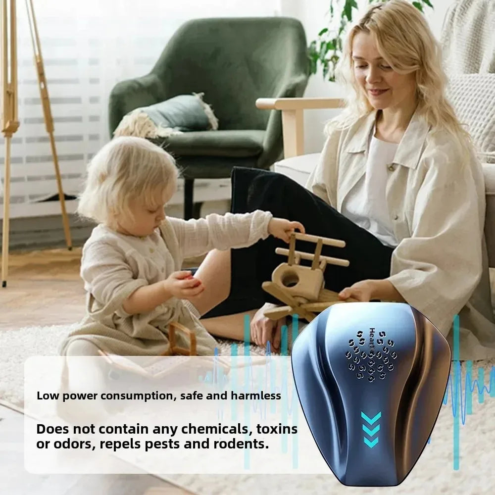 High Power Ultrasonic Rat Mosquito Repeller Indoor Portable Plug In Safe Home Office Low Noise Long Range Effective Repelling