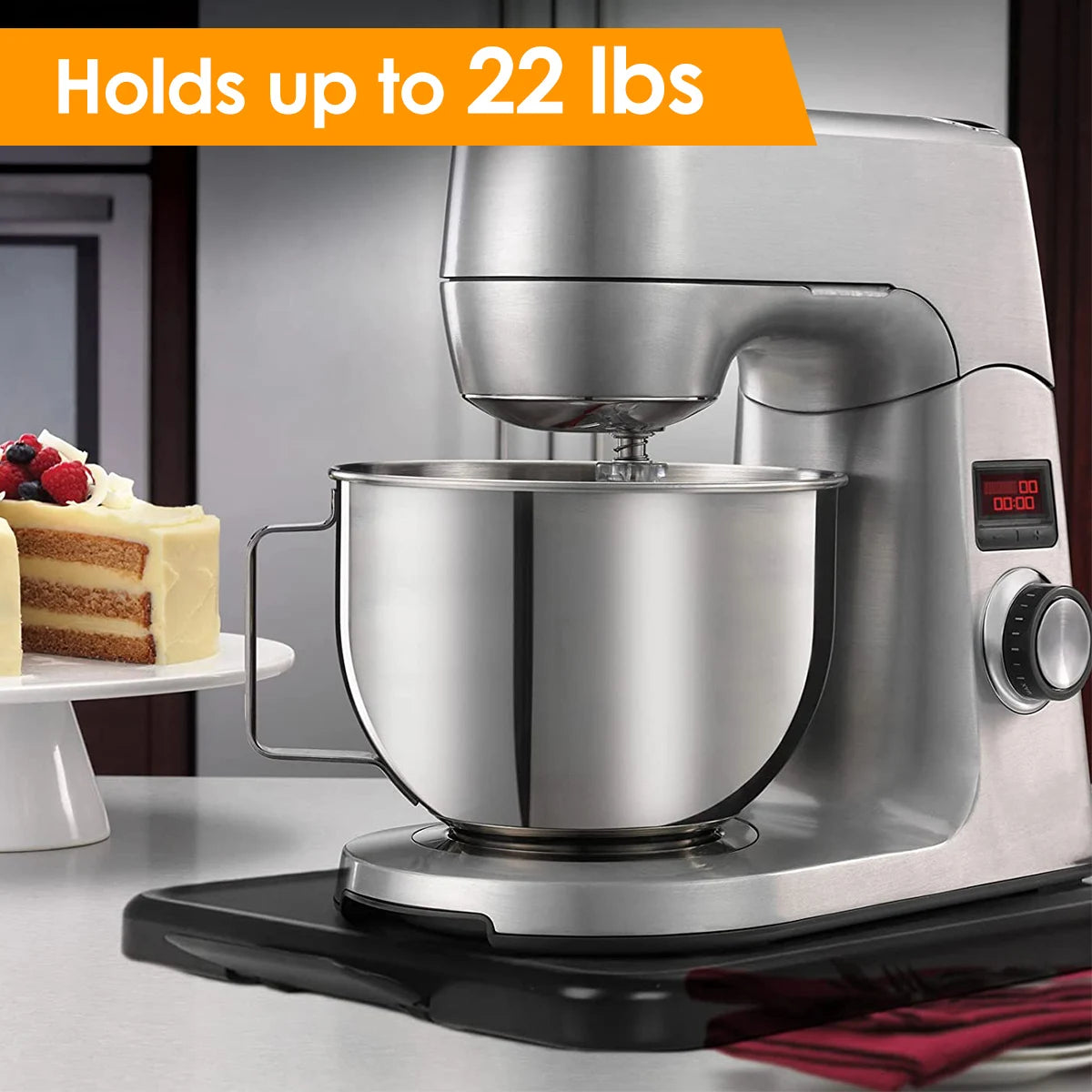 Kitchen Appliance Sliding Tray with Smooth Wheels Below Cabinet Appliance Rolling Tray Countertop Moving Slider Coffee Tray