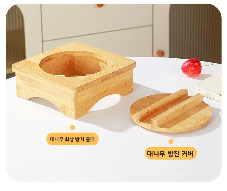 304 Stainless Steel Pressure Cooker, Includes Wooden Stand, Compatible with Gas Stoves, Suitable for Cooking Rice and Boiling Meat.