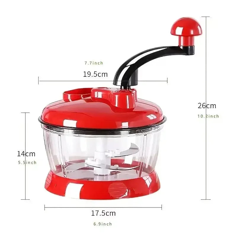 Manual Multifunctional Food Processor Chili Garlic Slicer Vegetable Fruit Chop up Machine for Kitchen