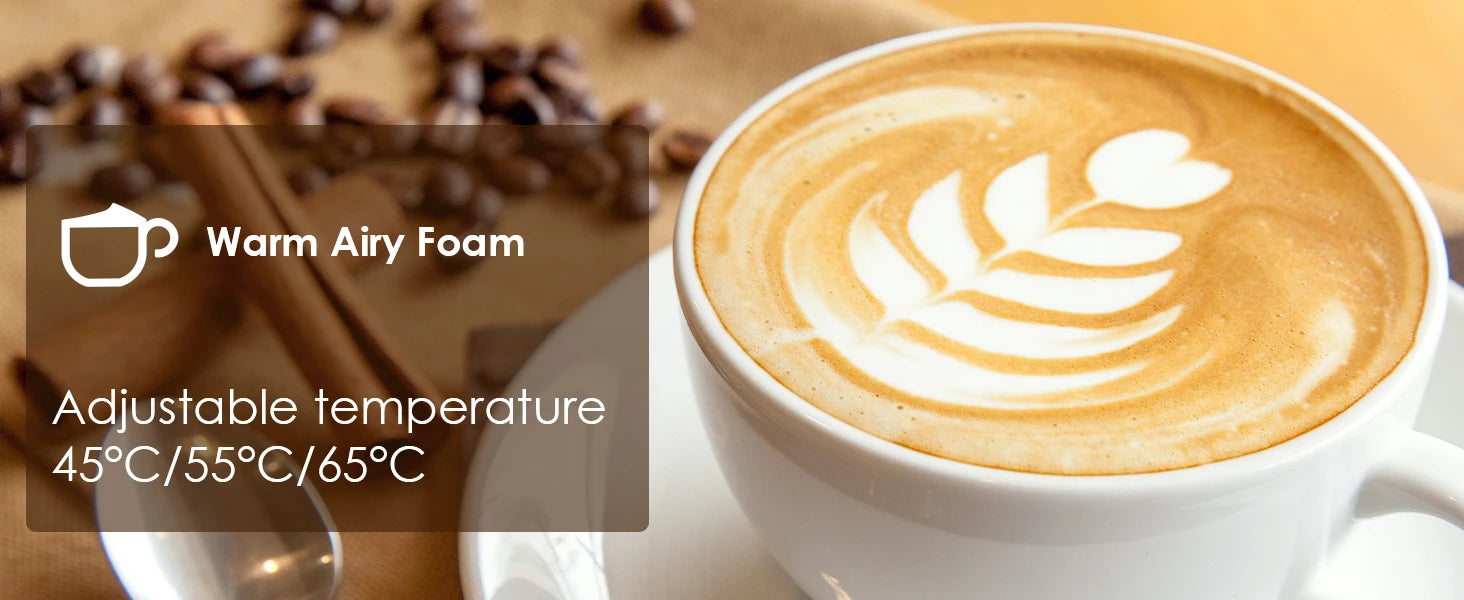 BioloMix 5-in-1 Smart Milk Frother w/LED Touch Display, Style Foam for Coffee & Lattes,Hot And Cold Foam Maker