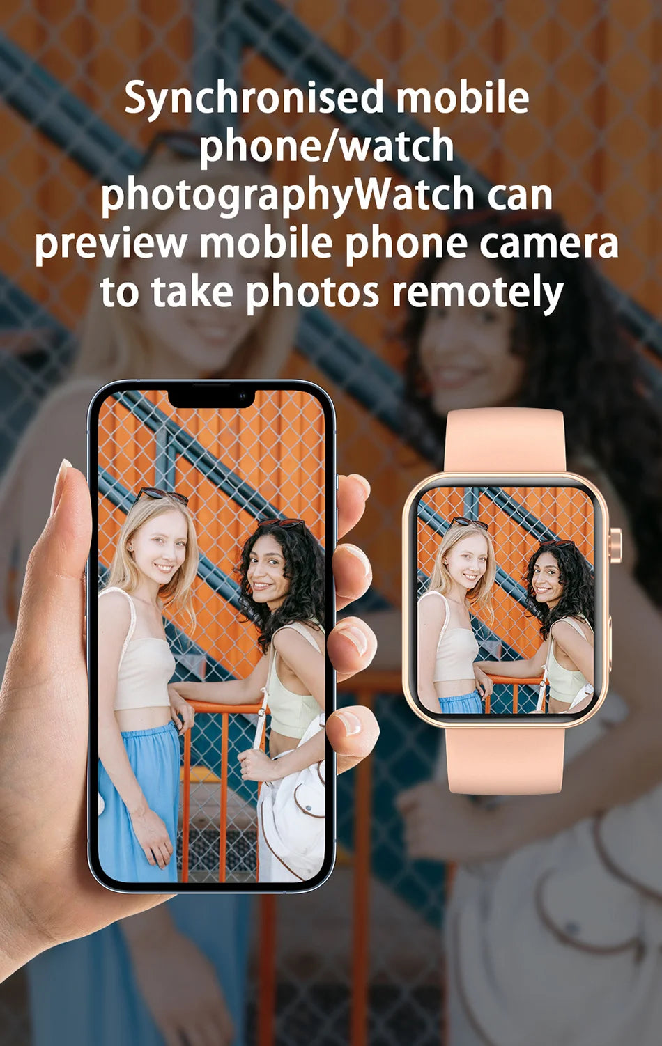 Camera Smart Watch with Video, BT Call & Health