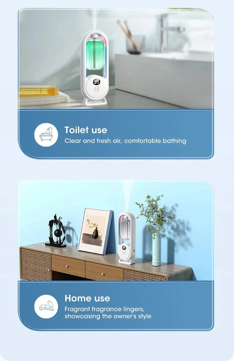Automatic Nebulizer Essential Oil Diffuser Home Fragrance Machine Kitchen Toilet Deodorizer Perfume Scent Machine