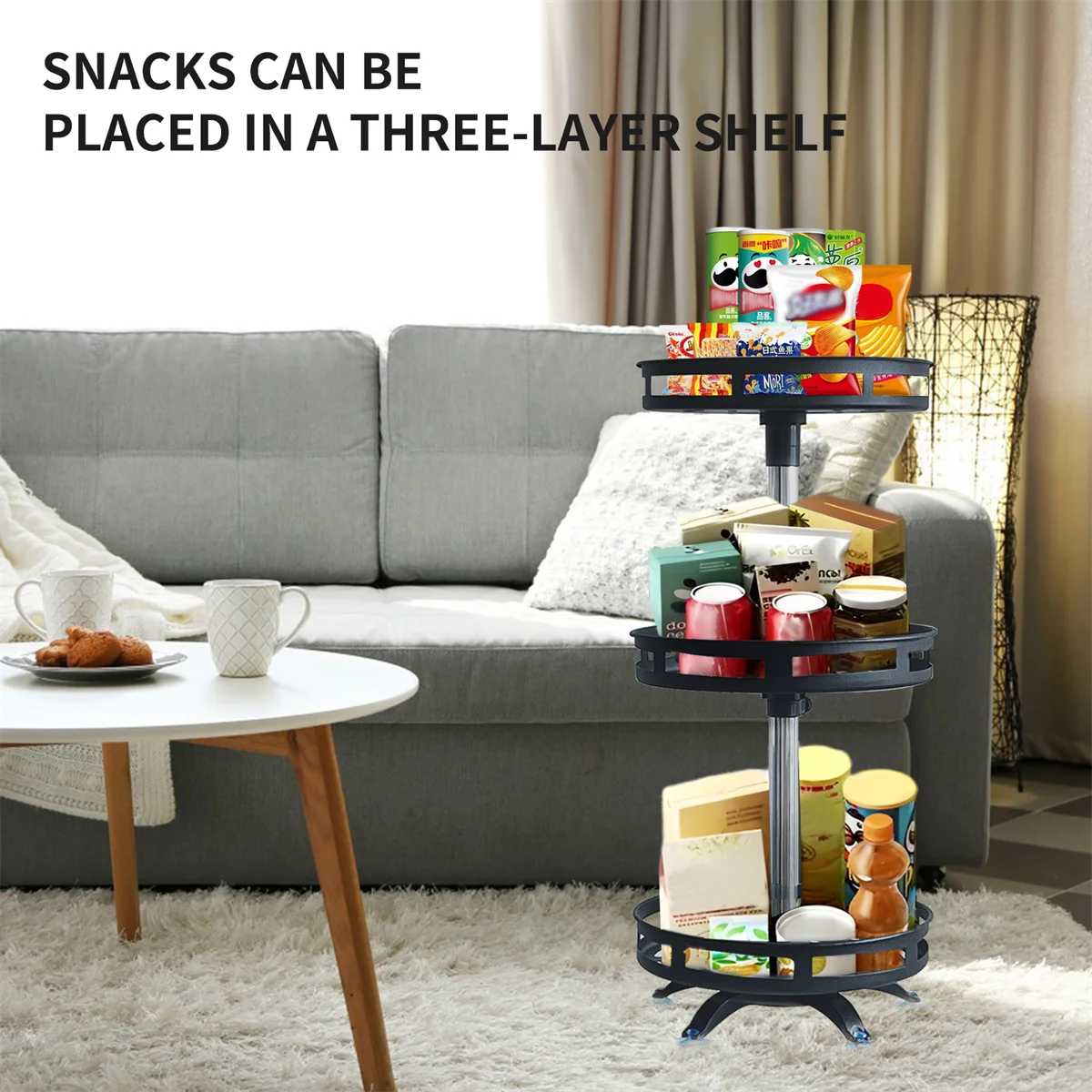 Rotatable Kitchen Storage Rack kitchen Accessories Spice Storage Rack Clean Storage 360 Degrees Rotatable Organizer Turntable