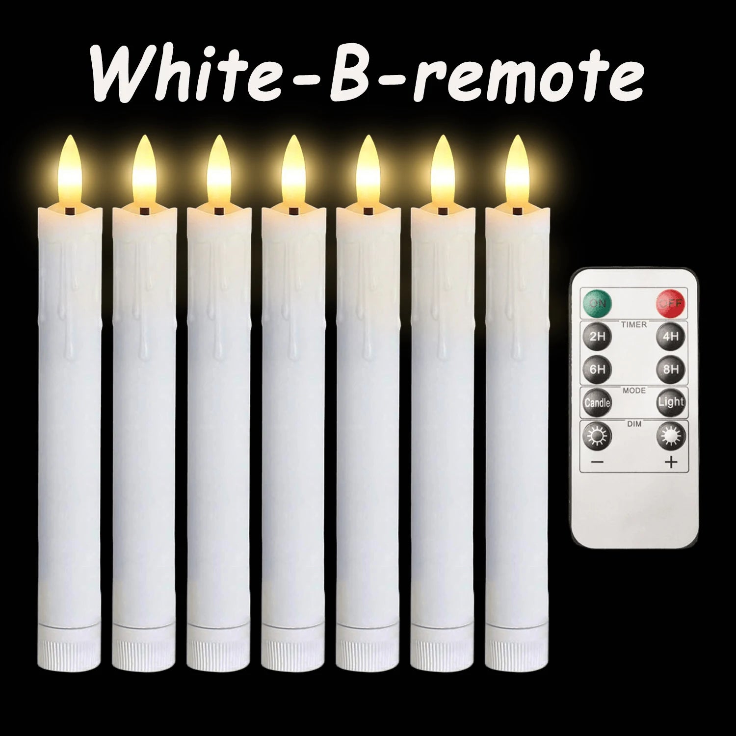 12-300 pcs Flameless Taper Candles LED Candles 7.5in Battery Operated for Wedding Decoration Candle for Holiday/Church/Christmas