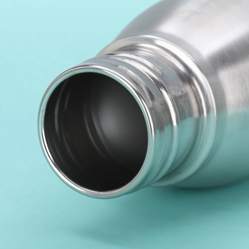 750ml/1000ml Sports Water Bottles Stainless Steel Single-layer Outdoor Drink Bottles Large Capacity with Lift Rope