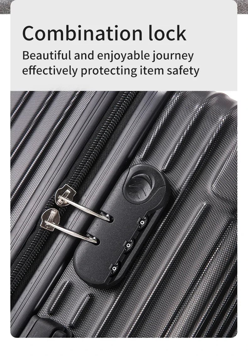 Aluminum Alloy Carry-On Luggage with Cup Holder Spinner Case