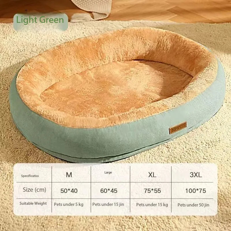 Winter Calming Plush Pet Bed for Cats Dogs