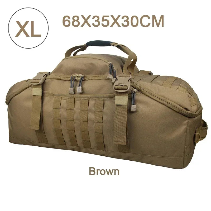 Large Tactical Duffle Backpack 30L–80L Travel Bag