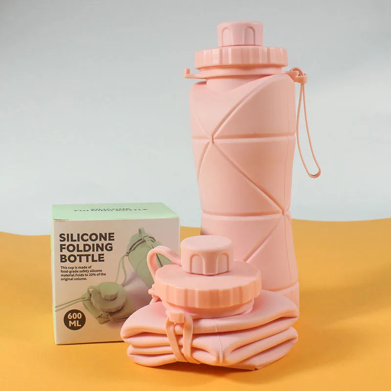 Collapsible Silicone Water Bottle 600ml