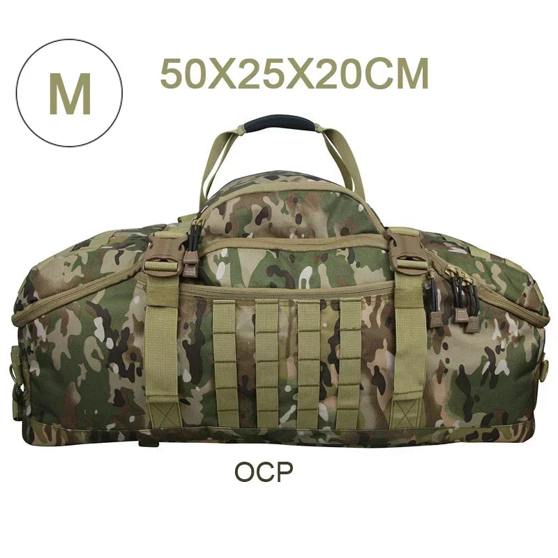 Large Tactical Duffle Backpack 30L–80L Travel Bag