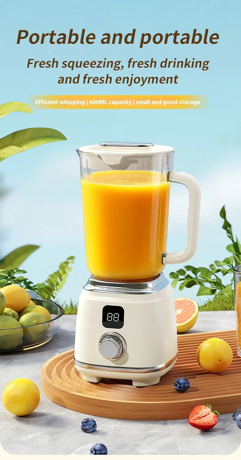 Portable Rechargeable Juicer Blender USB 2 in 1 Fruit Juice Extractor Quiet Operation for Travel Outdoor Baby Food Smoothie