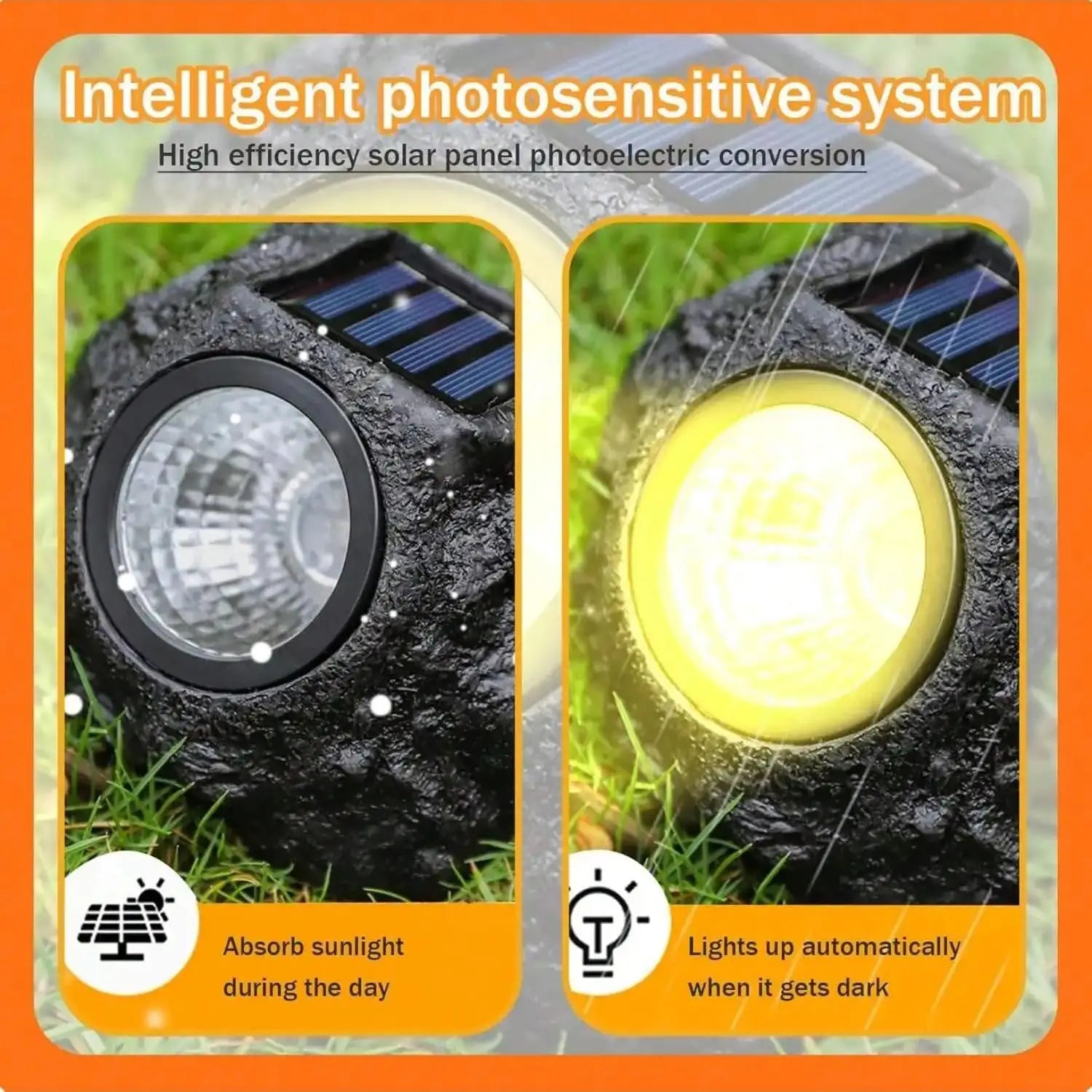 LED Simulation Stone Solar Light Outdoor Garden Spotlights Lights Landscape Decoration Waterproof Solar Lawn Lamps