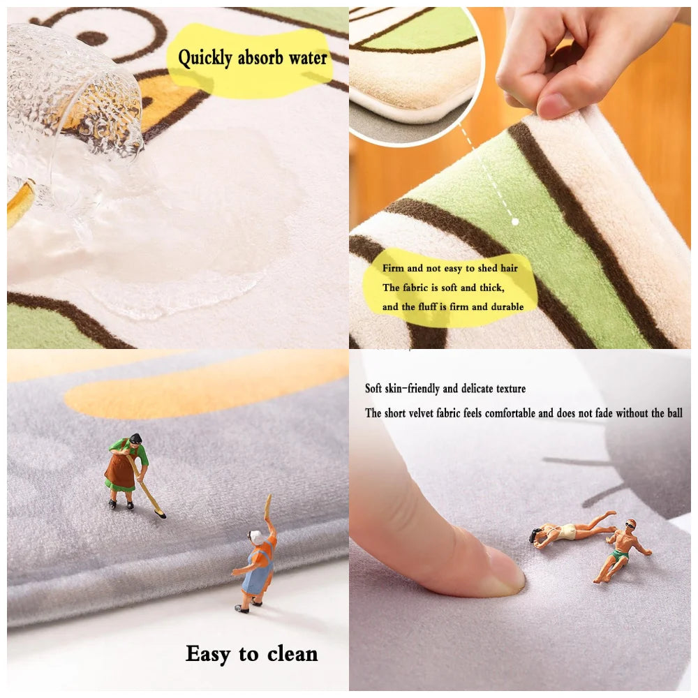 P-Polini Scooter Racer Floor Mat – Non-Slip Flannel Rug