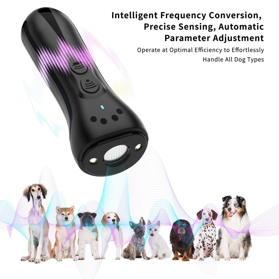 Ultrasonic Dog Repeller Portable Dog Repellent Dog Trainer With LED light Type-C Fast Charging Dog Anti Bark Deterrent Anti Bark