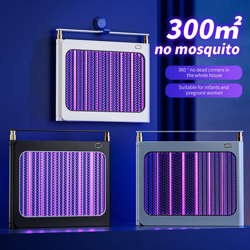 Rechargeable Energy Saving Mosquito Killer Lamp UV Trap Shock Safe Design 100㎡ Coverage Auto On Off No Chemicals Indoor Outdoor