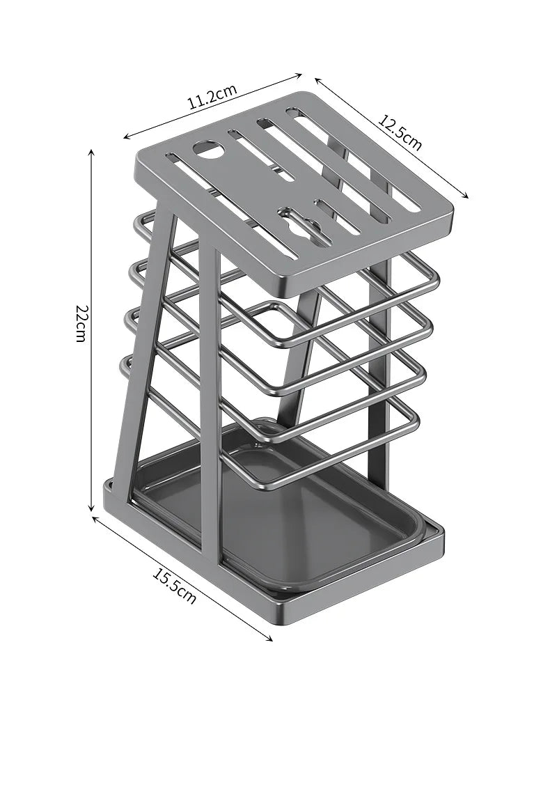 Kitchen knife rack storage rack countertop drainage all-in-one knife storage rack kitchen knife rack for home knife holder