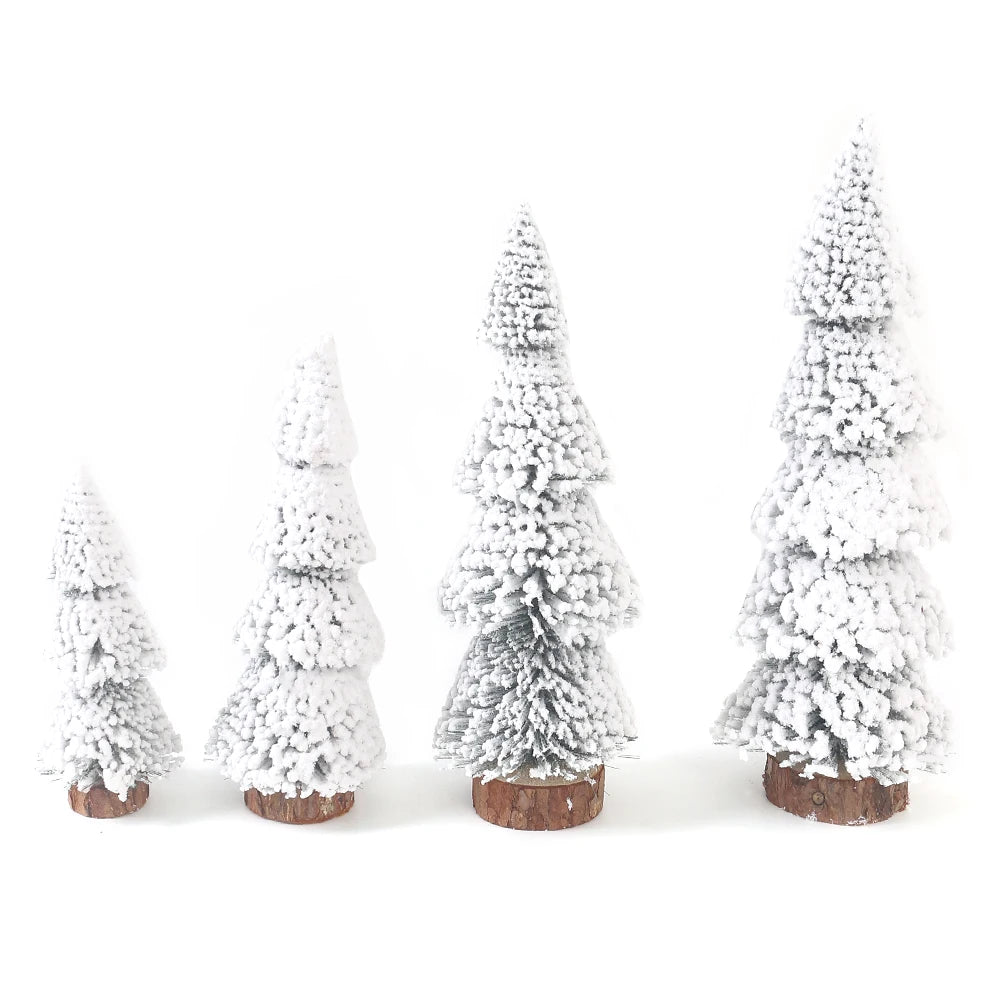 Christmas Artificial Flocking Snow Pine Tree Furniture Living Room Decoration Outdoor Party Decor New Year Snow Pine Pendant