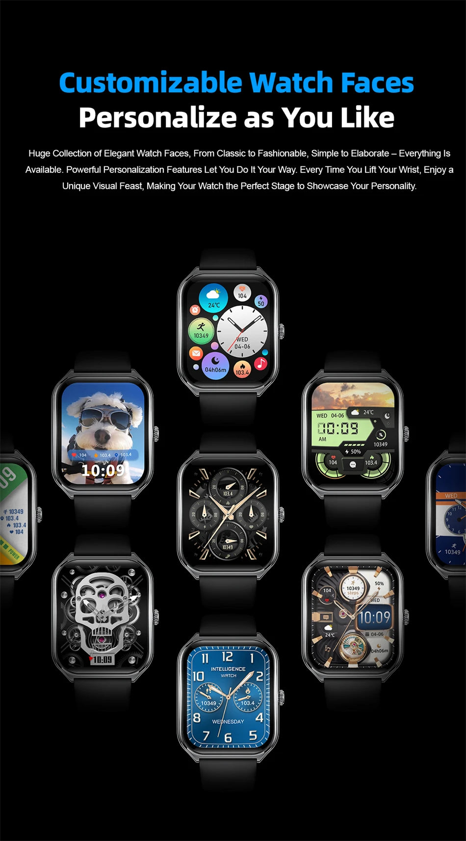 AMOLED GPS Smartwatch with BT Call & Heart Rate