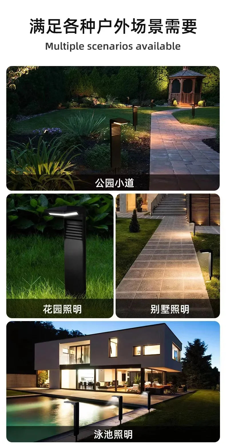 Outdoor Solar Garden Light Waterproof LED Light Grass Villa Decoration Aisle Landscape Lamp Post Garden Aisle Solar Lawn Light