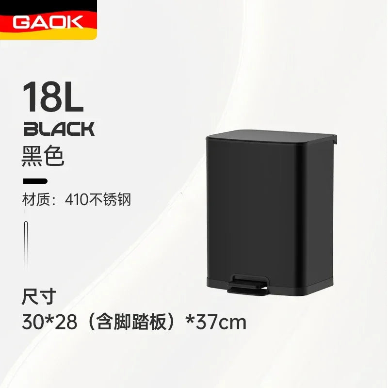 Kitchen Eye-Catching Garbage Can High-Standing Trash Bin Stylish Home Living Room Roller Creative Mobile Bedroom Bin