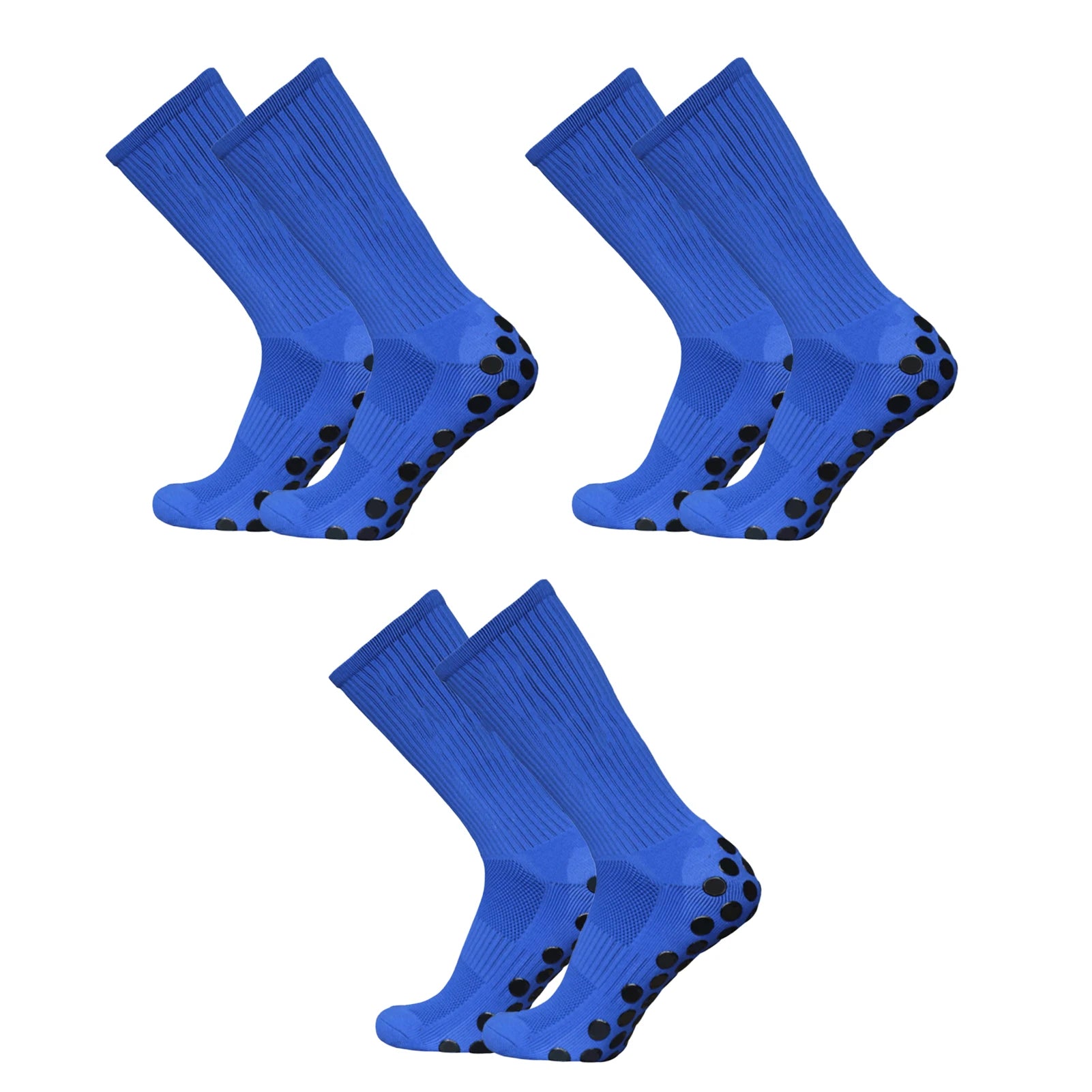 Lixada 3 Packs Sports Socks Athletic Stockings Anti-slip Quick Dry Football Soccer Socks For Football Basketball Hockey Running