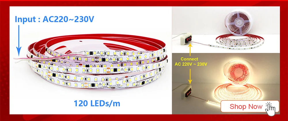 2835 5M 300 600 1200LEDs LED Strip DC12V 24V 120LEDs/m Home Waterproof IP65 Lamp Strip  Flexible And Cuttable Soft Lamp Bar