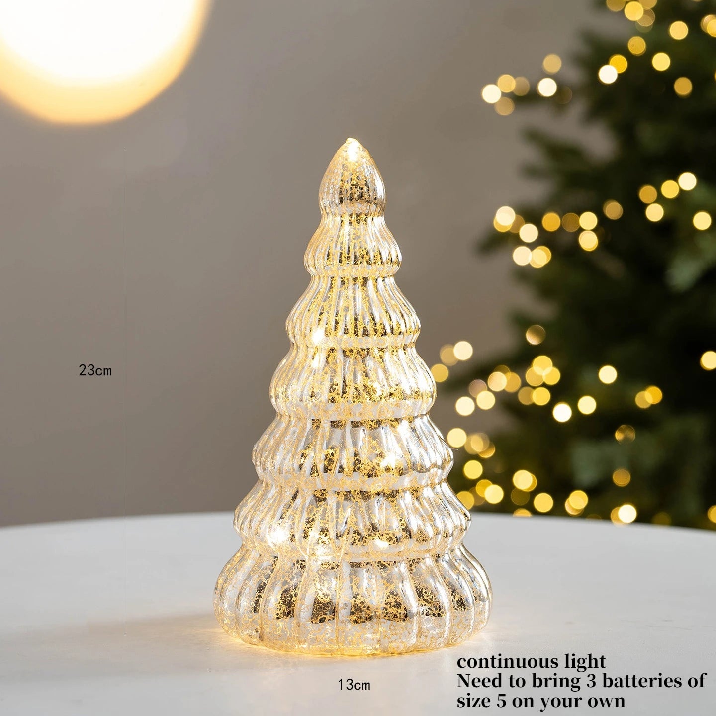 Portable Christmas Tree Night Light | 100% Cordless for Bedroom Desk | Battery Not Included | Romantic Xmas Decor Gift