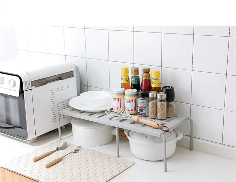 Home Closet Organizer Storage Shelf for Kitchen Rack Space Saving Wardrobe Decorative Shelves Cabinet Holders