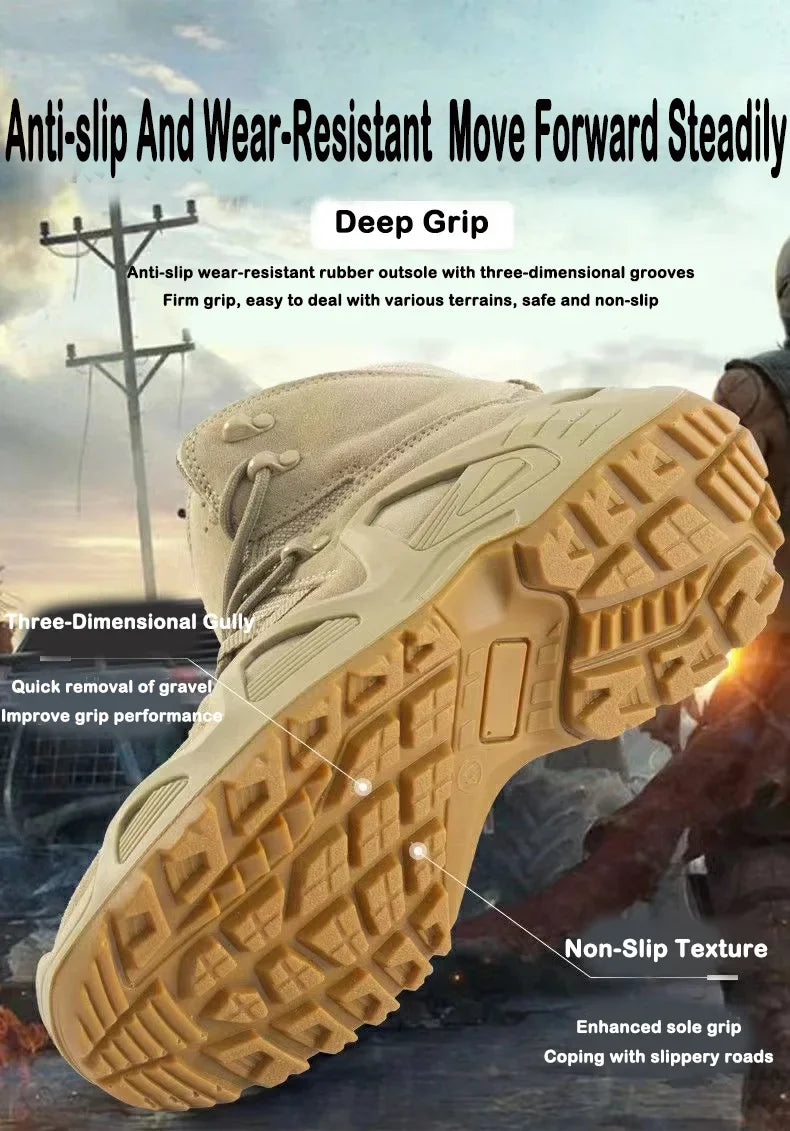 Men’s Waterproof Tactical Combat Boots – Outdoor Hiking & Work