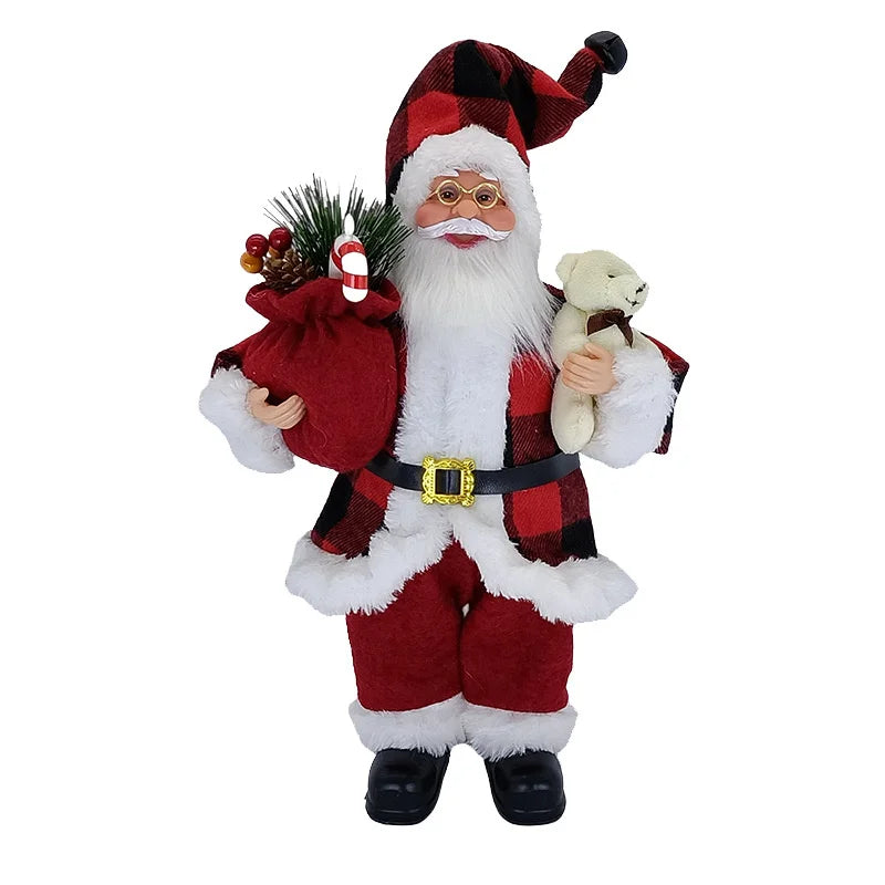 12 inch Christmas Standing Chef Santa Claus Merry Christmas Decoartions For Home Xmas Ornaments Navidad Party Supplies Noel 2023