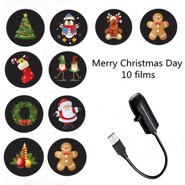 2025 Christmas Day LED Night Light USB Flexible Projector Light Holidays Party led Atmosphere Lights Starry Moon Ambient Lamp