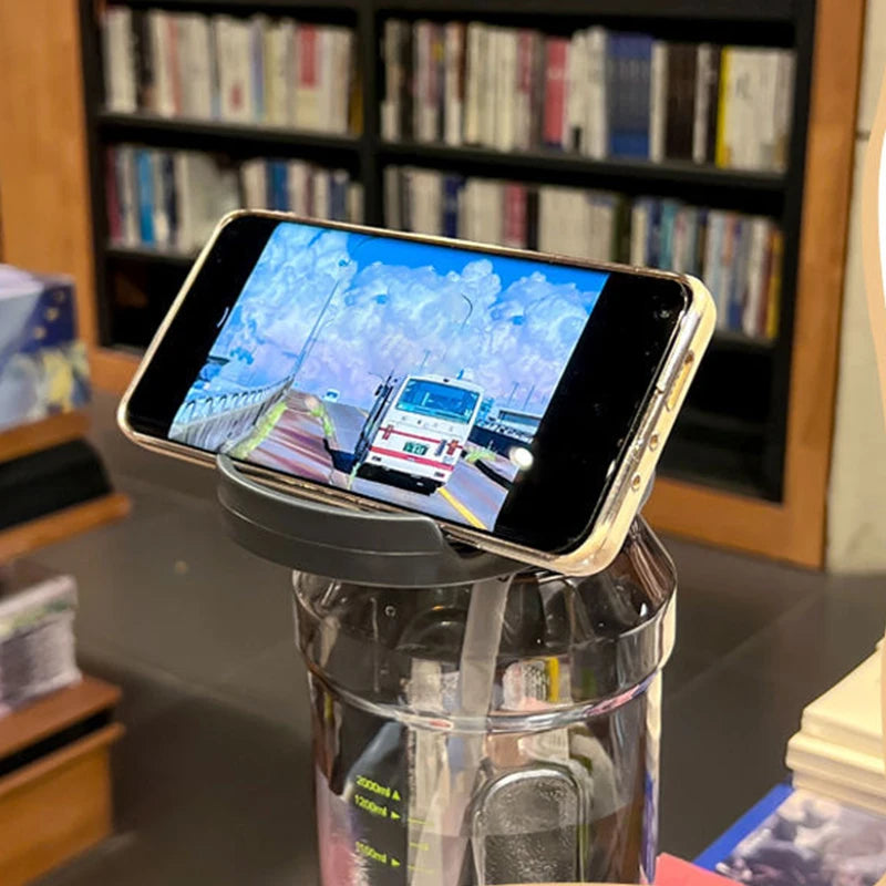 2L Sports Water Bottle with Straw & Handle