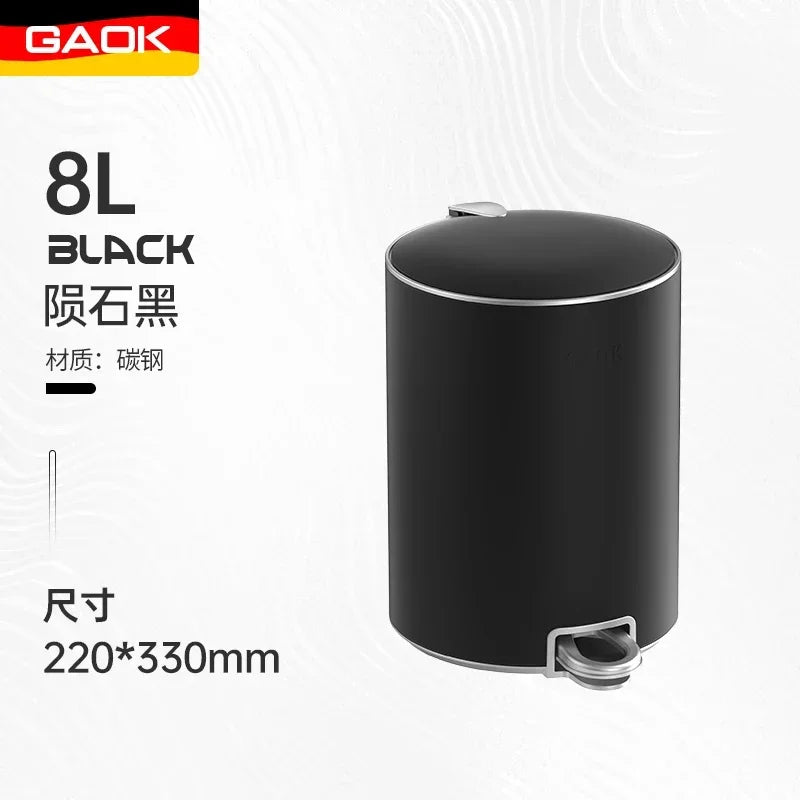 Kitchen Eye-Catching Garbage Can High-Standing Trash Bin Stylish Home Living Room Roller Creative Mobile Bedroom Bin