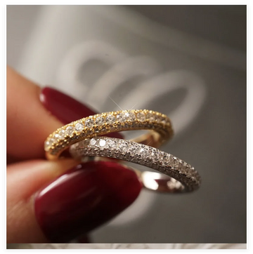 Fancy Cross Twist Twine Women Ring Gold Color with Micro Crystal Zircon Stone Delicate Wedding Rings Lady Fashion Jewelry