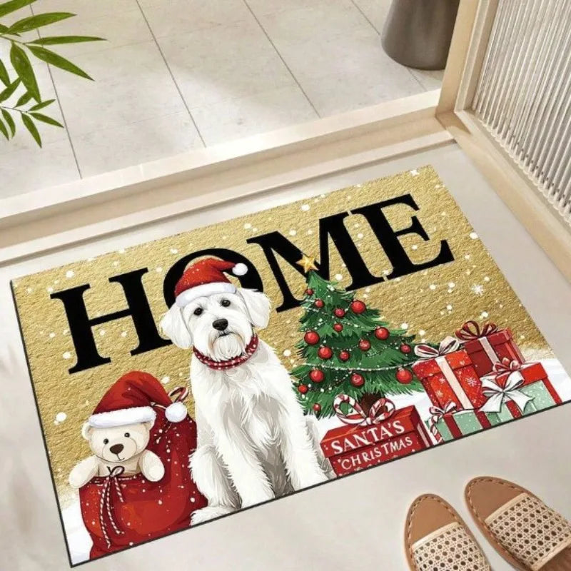Christmas Door Mat Red Santa Claus Outdoor and indoor Gingerbread Man Carpet New Year 2026 Merry Christmas Home Decor Foot Mat