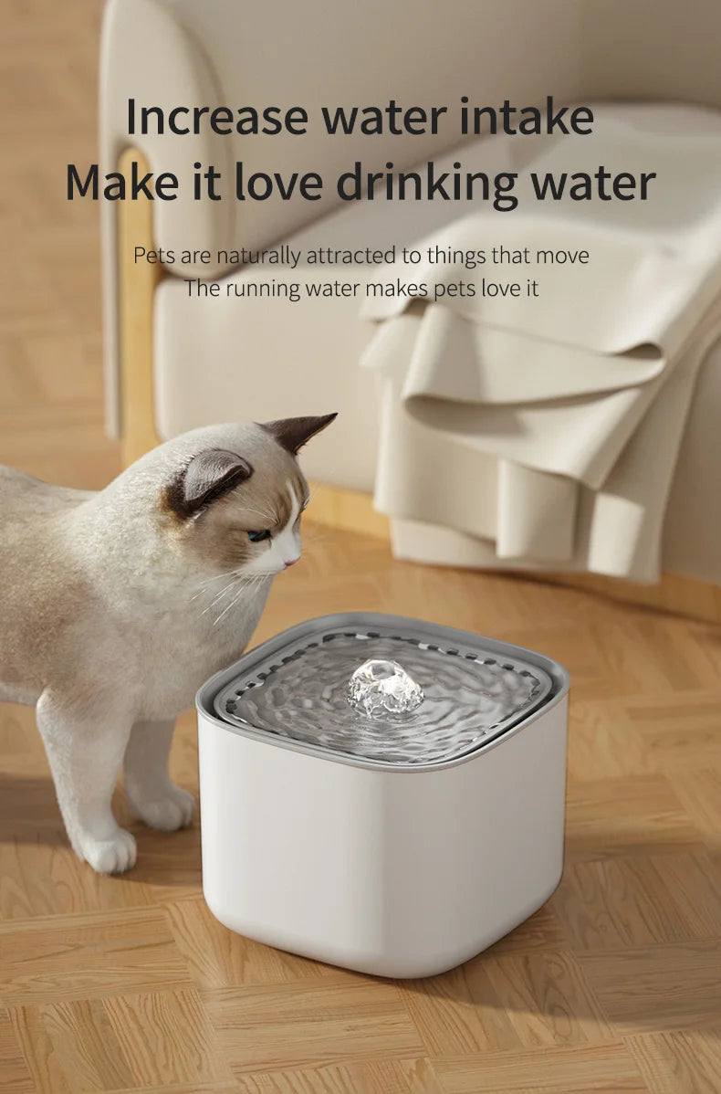 3L Automatic Cat Water Fountain Quiet USB