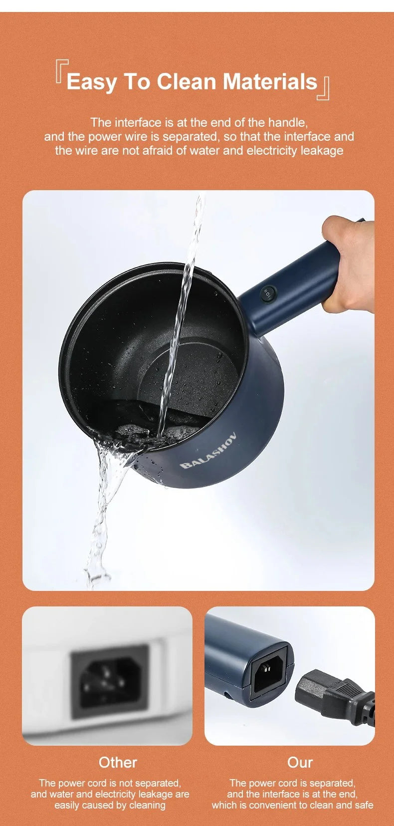 Mini Electric Cooker Multi-Function All-In-One Pot Single Double Layer Household Noodle Cooker Non-Stick Hot Pot Kitchen Tool