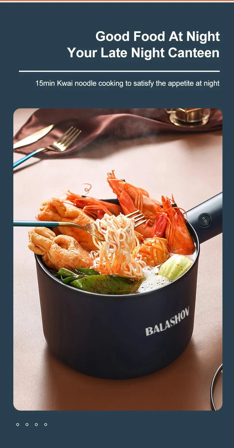 Mini Electric Cooker Multi-Function All-In-One Pot Single Double Layer Household Noodle Cooker Non-Stick Hot Pot Kitchen Tool