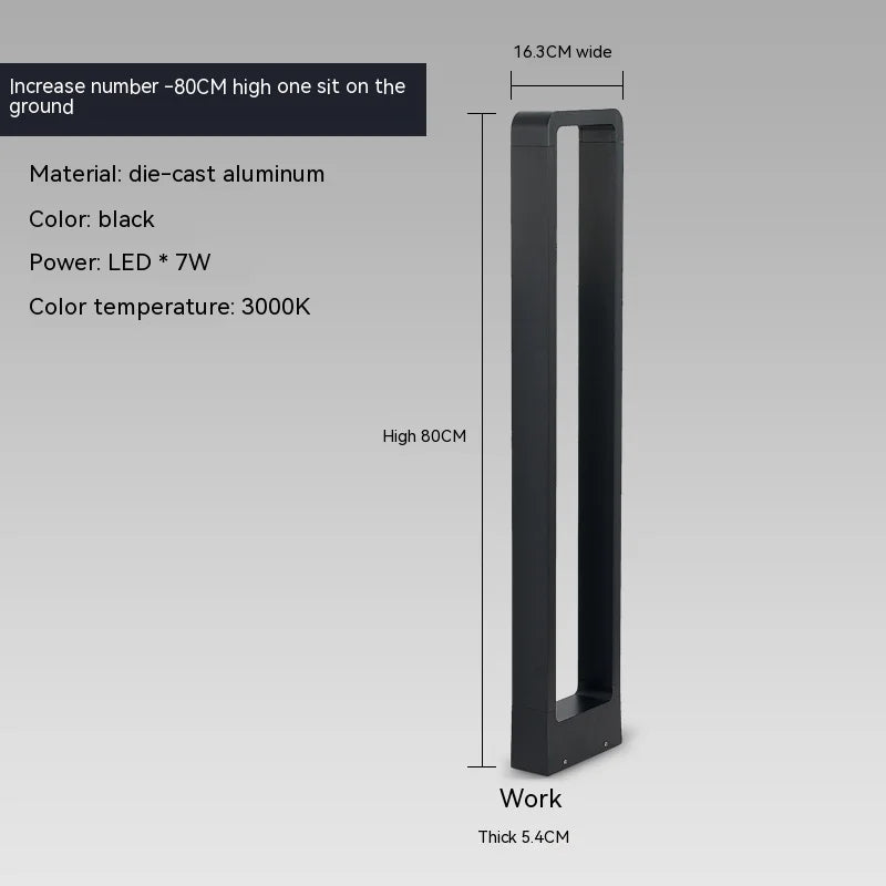 LED10W Lighting Lawn Lamp Outdoor Waterproof IP65 Aluminum Alloy Chinese-Style Arch Shape Park Villa Garden Landscape Decoration