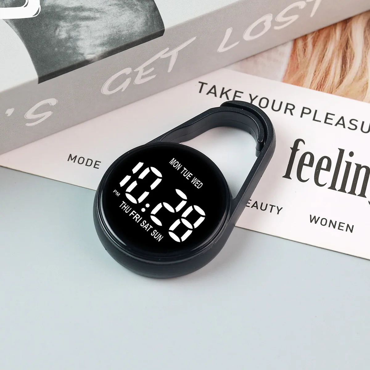 Luminous LED Electronic Watch Function Practical Digital Clock Pocket Watch for Student Mountaineer Portable Water Drop Keychain