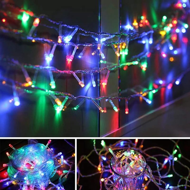1Pack 10/20/40/80 Led Battery Powered String Lights Waterproof Fairy Lights For Bedroom Garden Party Christmas Tree Decorations