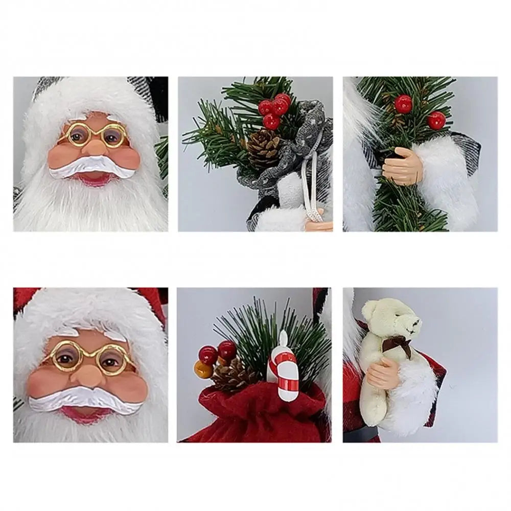 12 inch Christmas Standing Chef Santa Claus Merry Christmas Decoartions For Home Xmas Ornaments Navidad Party Supplies Noel 2023
