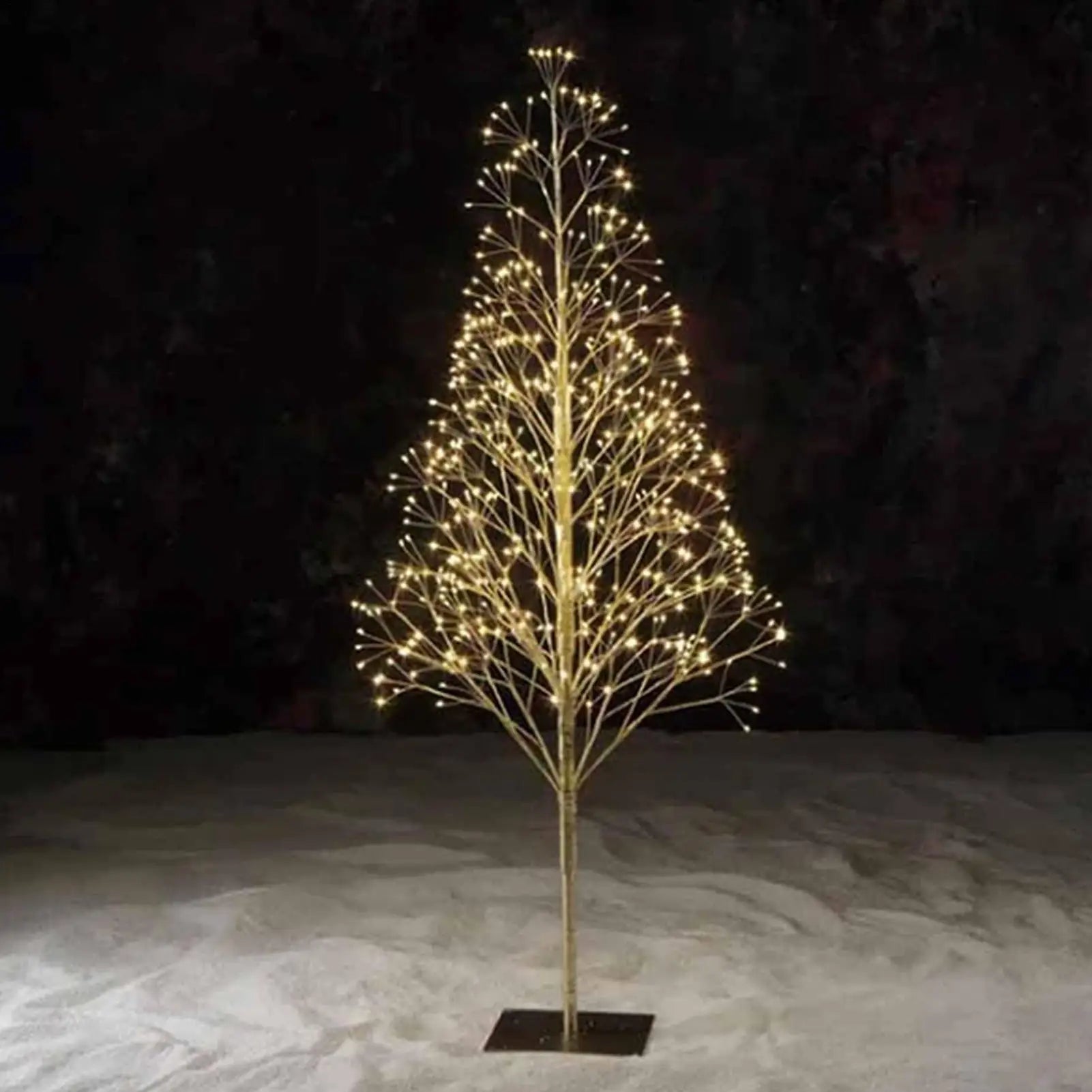 Christmas Trees With LED Lights Warm White Sparkling Gold Trees Twinkling Outdoor Decoration Pre-Lit Christmas Trees Light