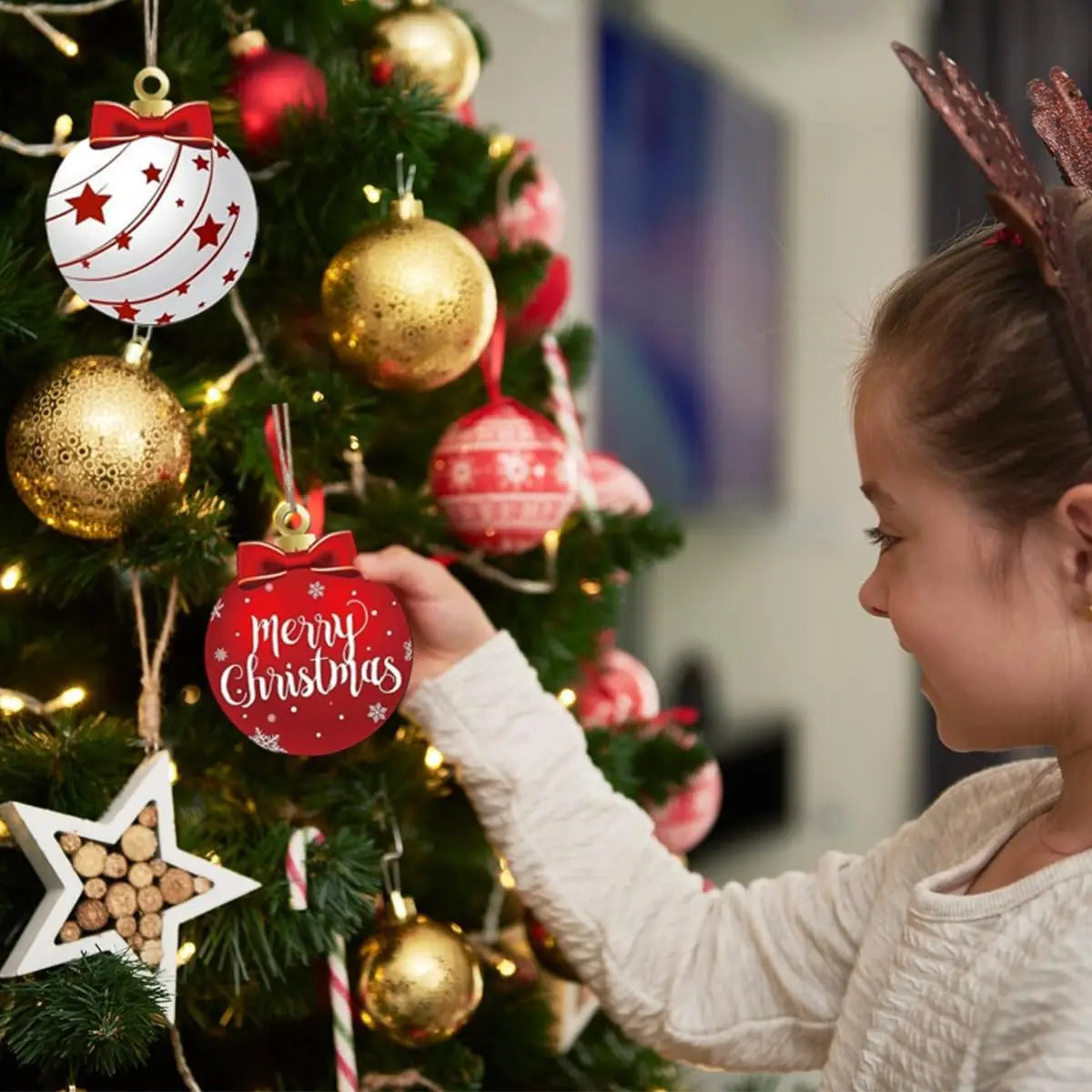 32 Style Christmas Balls Gold Red Christmas Tree Decoration Hanging Bauble Balls Pendant Xmas Party Supplies New Year Gift 2026