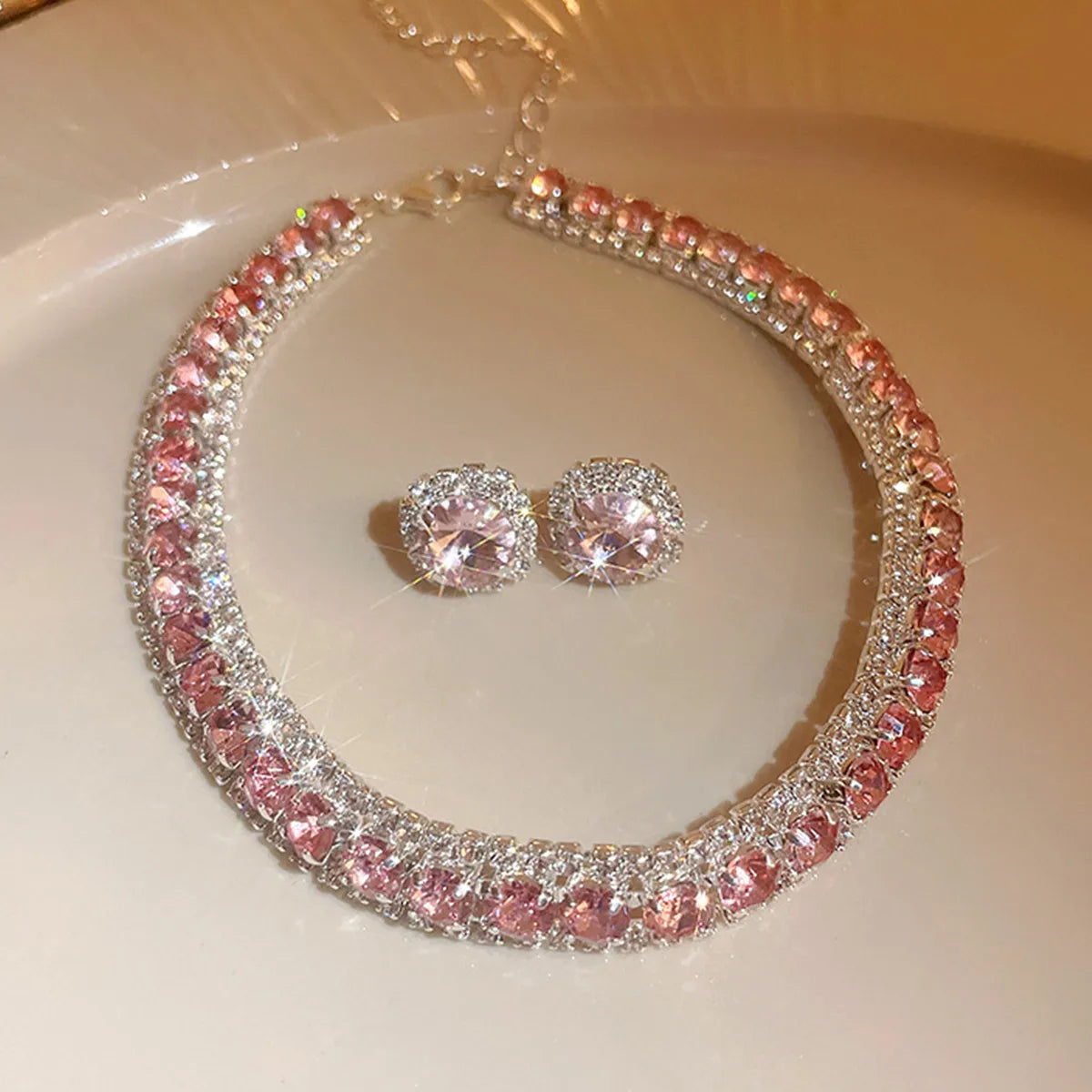 Crystal Necklace & Earrings Set for Women