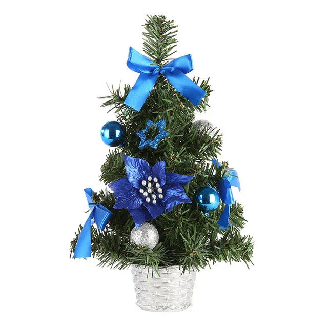 2024 New Year Gift Mini 20/30/40cm Artificial Christmas Tree Table Ornament With LED Light Balls Christmas Decoration For Home