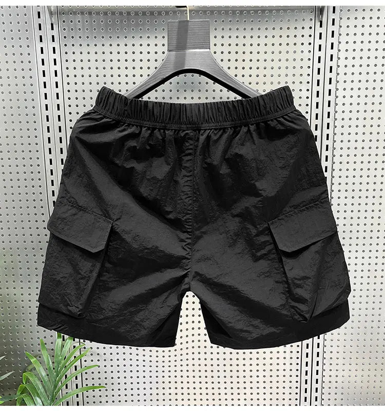 Summer Men's Casual Sports orts Qui Dry Beach Fourths Multi kets Youth Active Sle mid Waist Straight Leg een Color