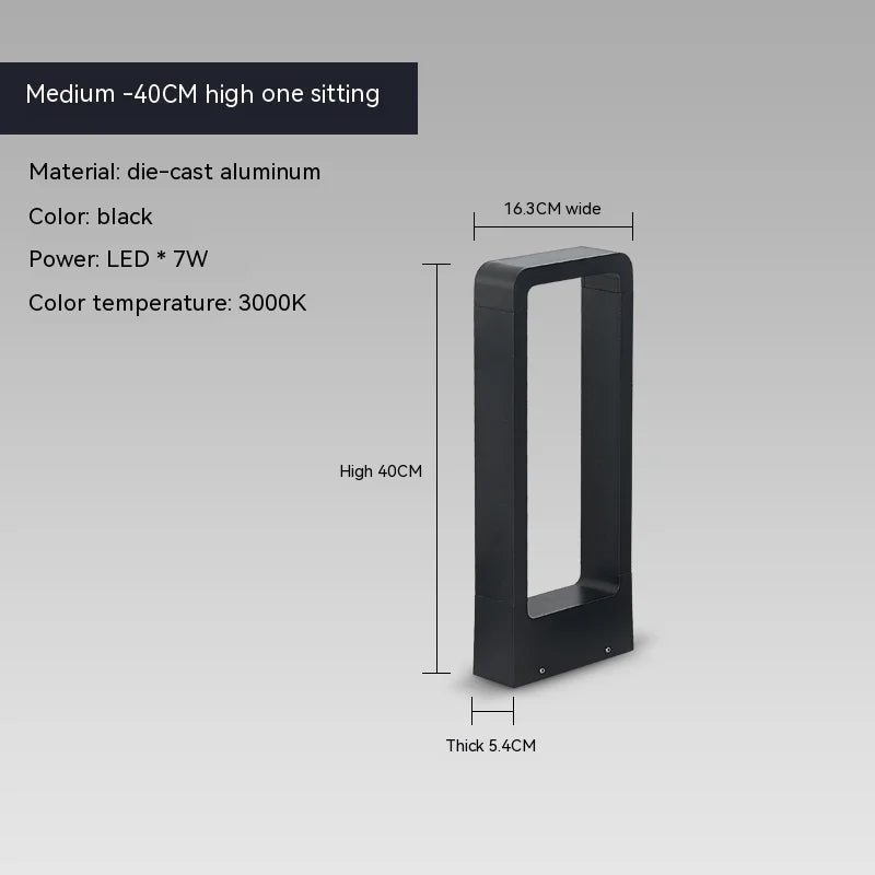 LED10W Lighting Lawn Lamp Outdoor Waterproof IP65 Aluminum Alloy Chinese-Style Arch Shape Park Villa Garden Landscape Decoration